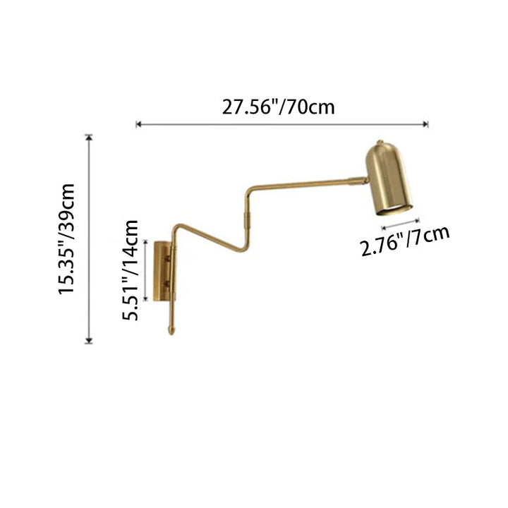 Contemporary Cylinder Iron Swing Arm Wall Sconce