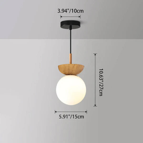 Minimalist Glass Semi-Flush Ceiling Light