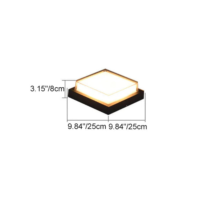 Minimalist Square Aluminum LED Flush Mount Ceiling Light