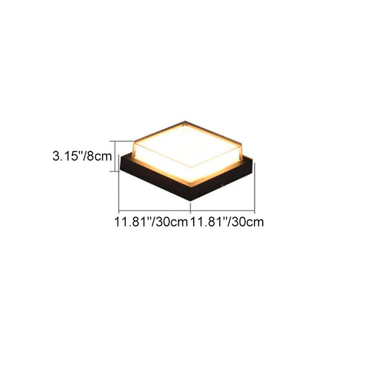 Minimalist Square Aluminum LED Flush Mount Ceiling Light
