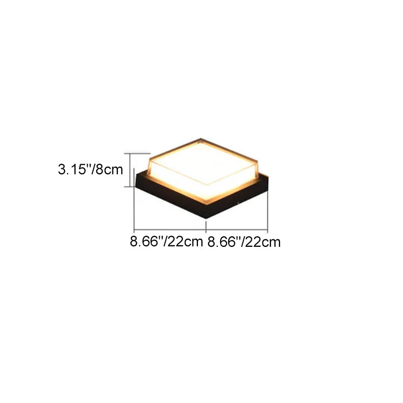 Minimalist Square Aluminum LED Flush Mount Ceiling Light
