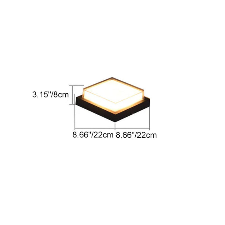 Minimalist Square Aluminum LED Flush Mount Ceiling Light