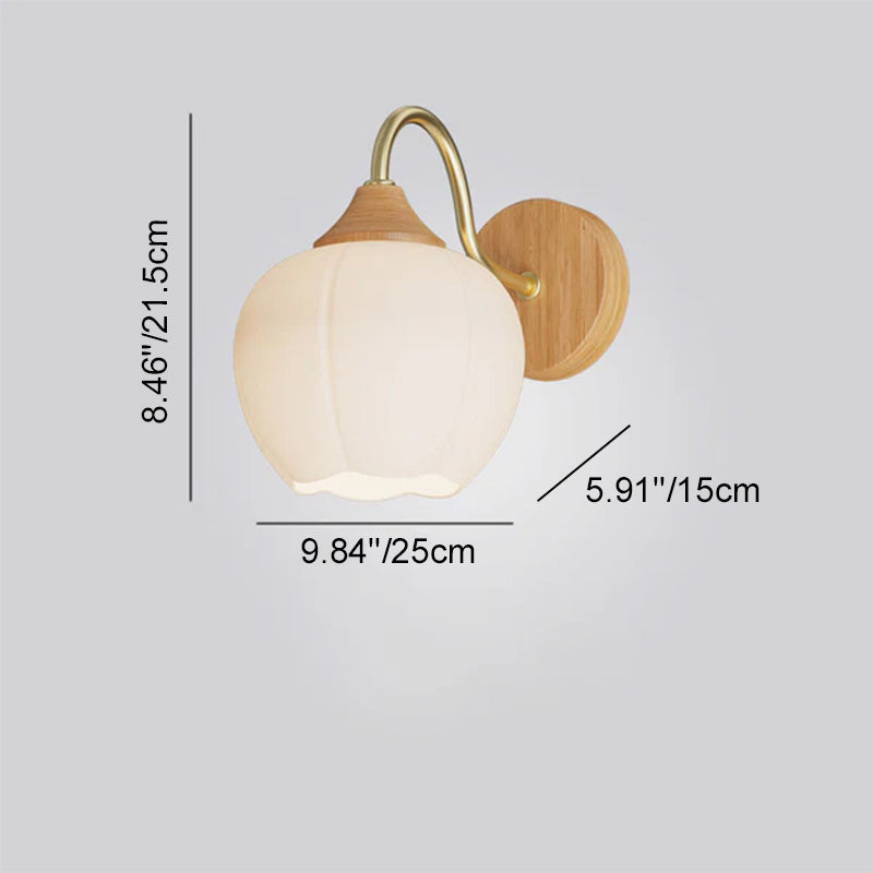 Iron Contemporary Round Glass Wall Sconce