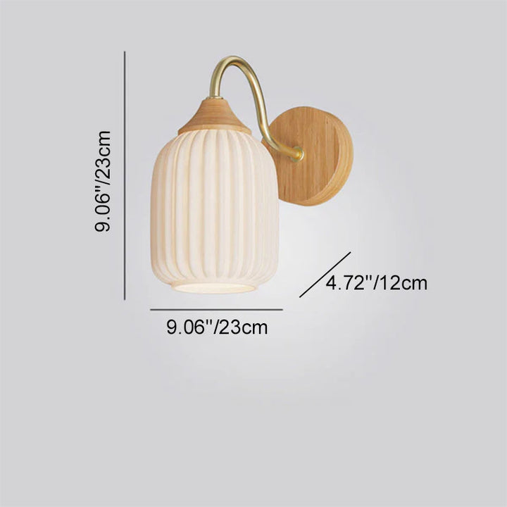 Iron Contemporary Round Glass Wall Sconce