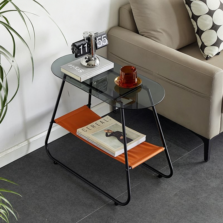 Minimalist Tempered Glass Side Table