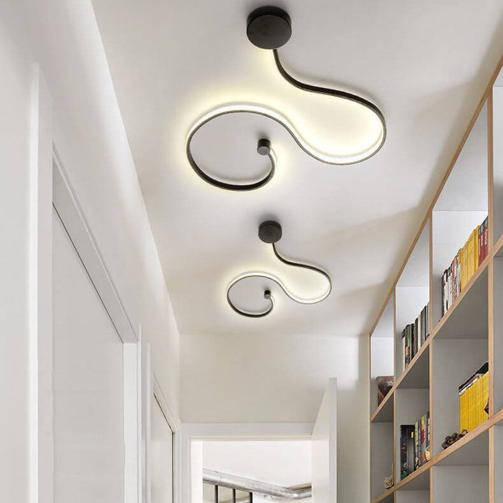 Modern Curved Aluminum LED Wall Sconce