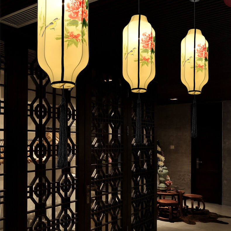 Lantern Fabric Pendant Light