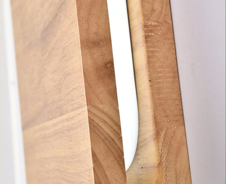 Wabi-Sabi Rectangular Wood LED Wall Sconce