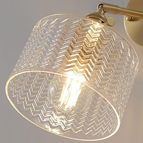 Green Minimalist Cylinder Brass Wall Sconce