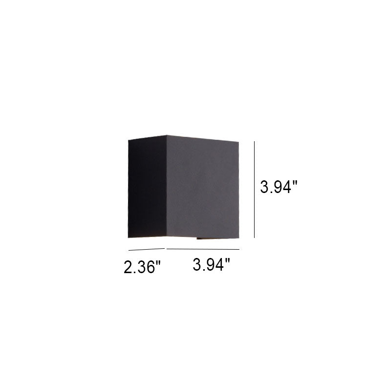 Modern Square Aluminum Waterproof LED Wall Sconce