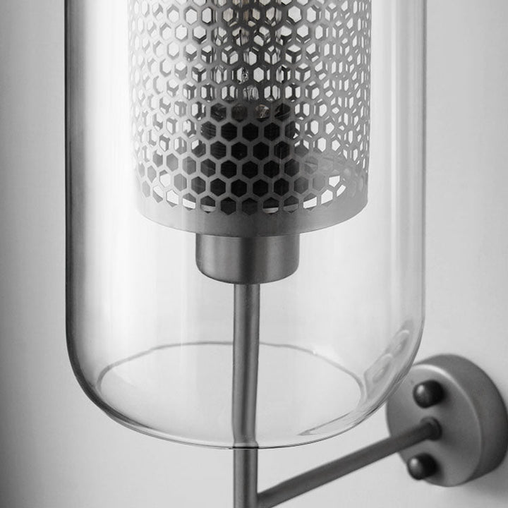 Contemporary Cylinder Glass Wall Sconce