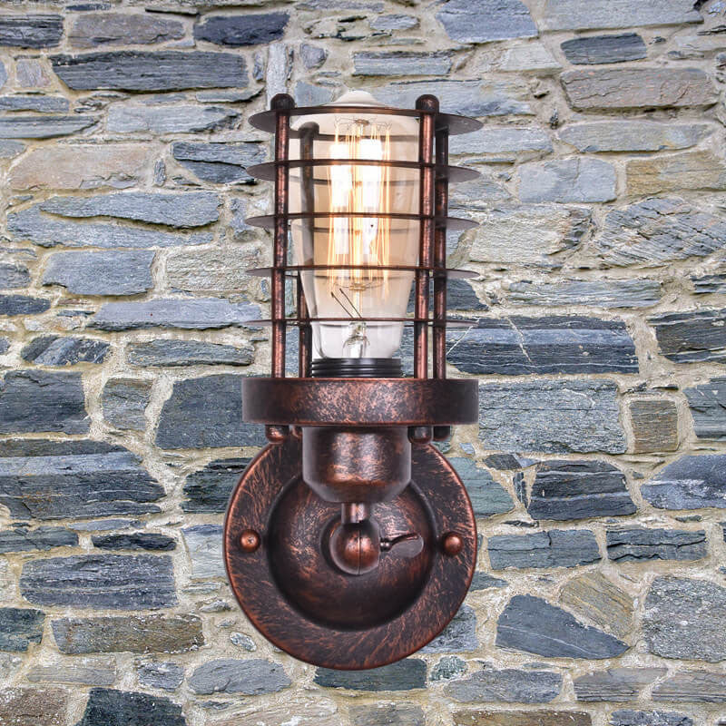 Northern Industrial Wrought Iron Wall Sconce