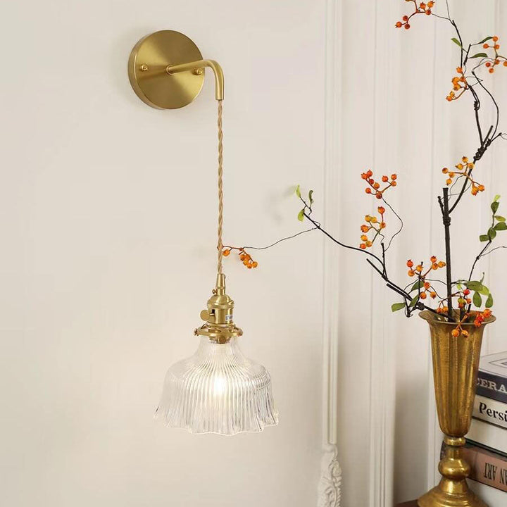 Minimalist Flower Copper Wall Sconce