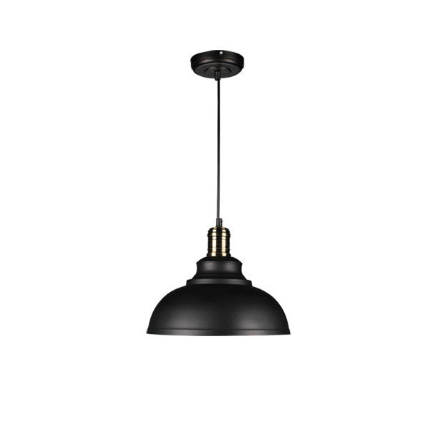 Industrial Contemporary Round Iron Pendant Light