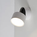 Modern Minimalist Round Aluminium Rotatable Folding LED Wall Sconce Lamp For Living Room & Bedroom