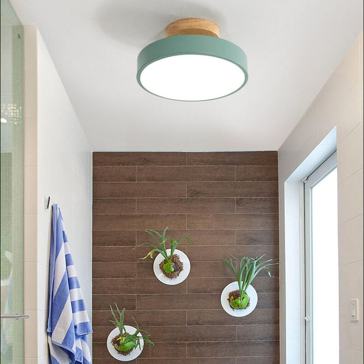 Nordic Round Acrylic LED Semi-Flush Ceiling Light