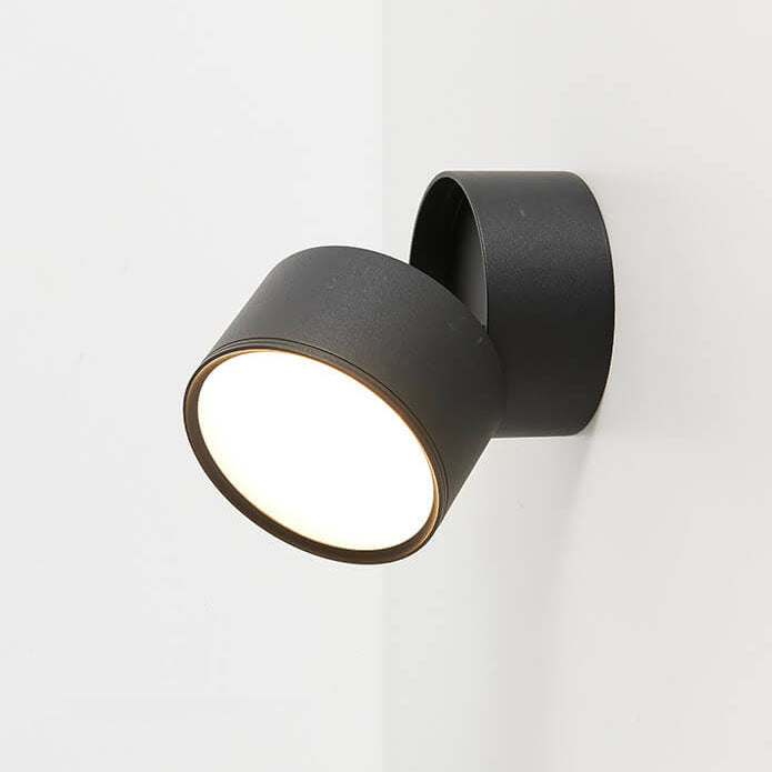 Minimalist Round Aluminium Rotatable LED Wall Sconce