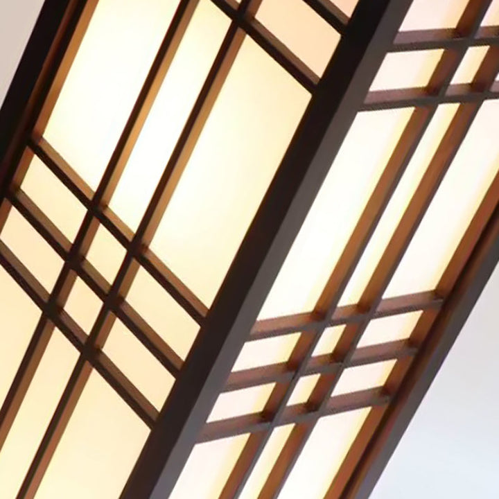 Traditional Rectangular Wood Floor Lamp