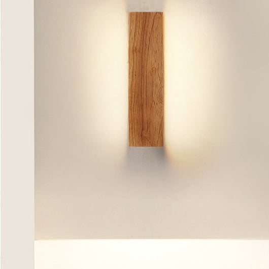 Strip Simple Solid Wood LED Wall Sconce