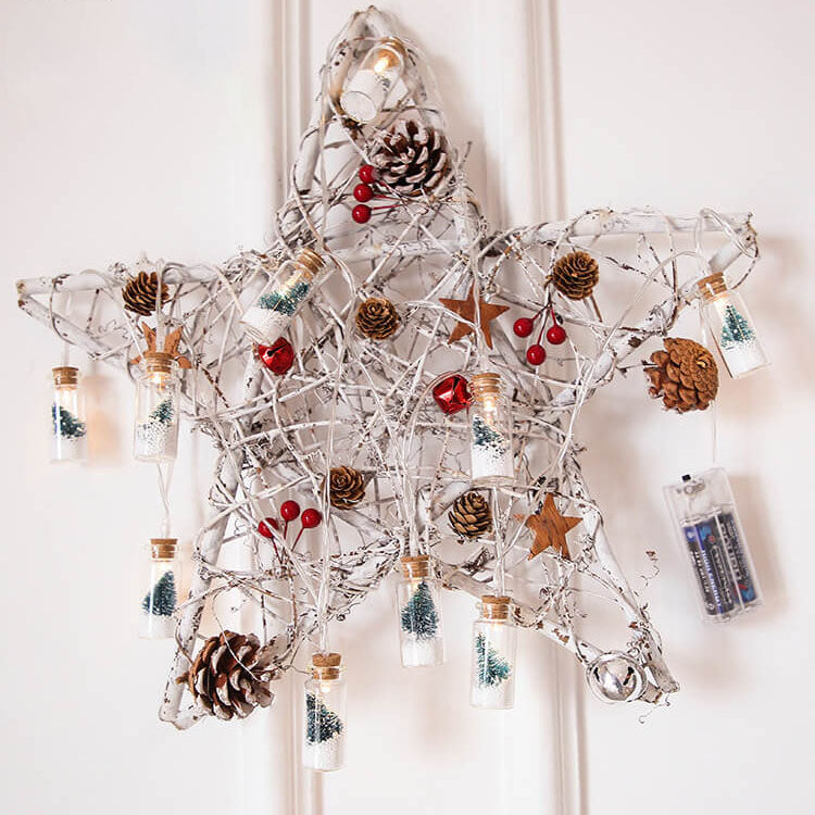Wishing Bottle Tree Snow String Lights