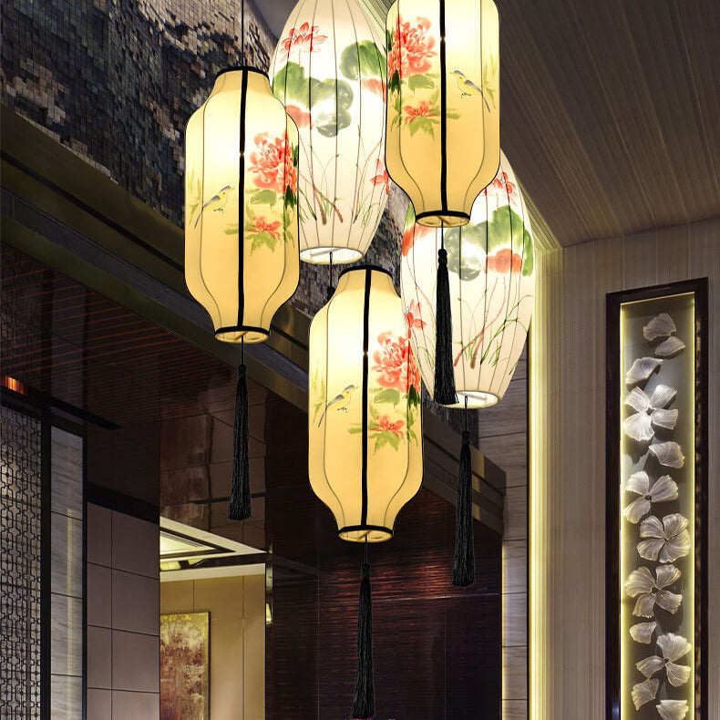 Lantern Fabric Pendant Light