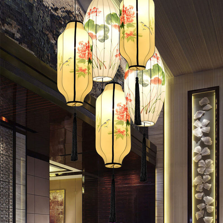 Lantern Fabric Pendant Light