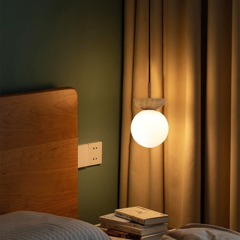 Minimalist Glass Semi-Flush Ceiling Light
