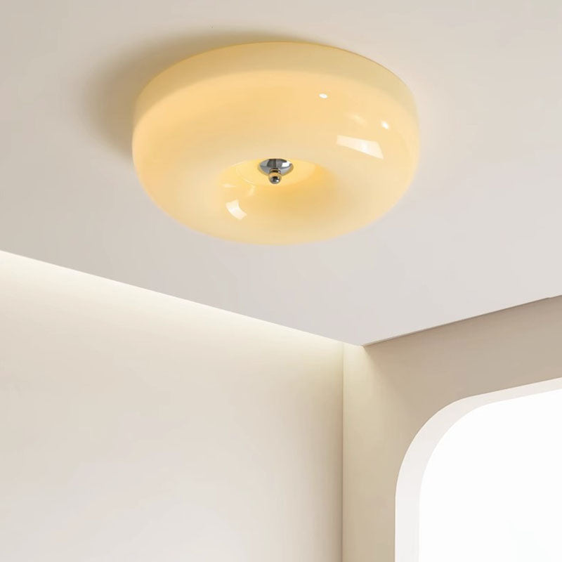 Contemporary Glass LED Flush Mount Ceiling Light