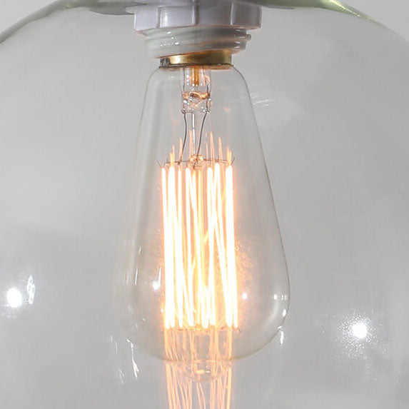 Stained Minimalist Round Glass Pendant Light