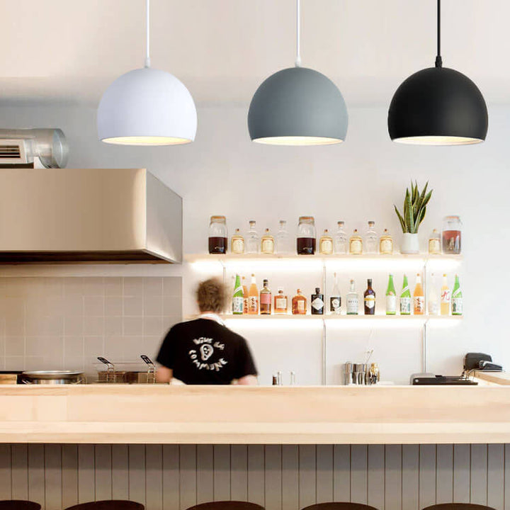 Modern Round Iron Pendant Light