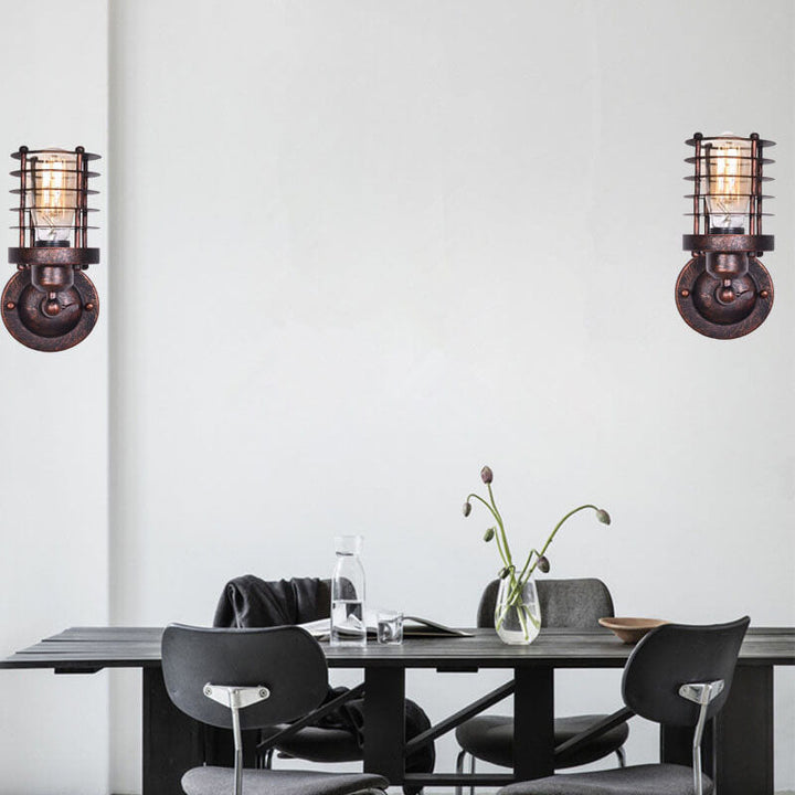 Northern Industrial Wrought Iron Wall Sconce