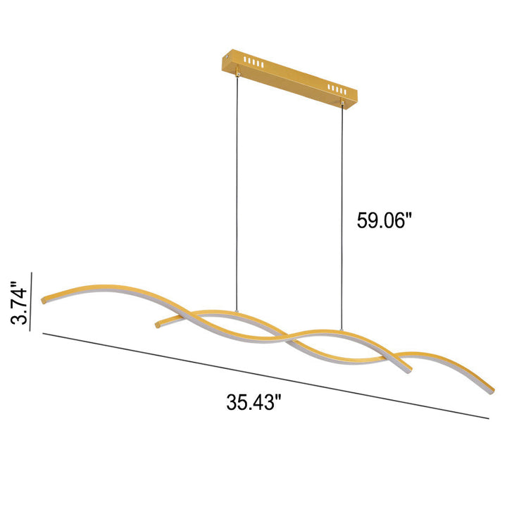 Minimalist Wave LED Chandelier