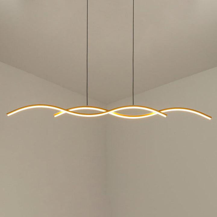 Minimalist Wave LED Chandelier