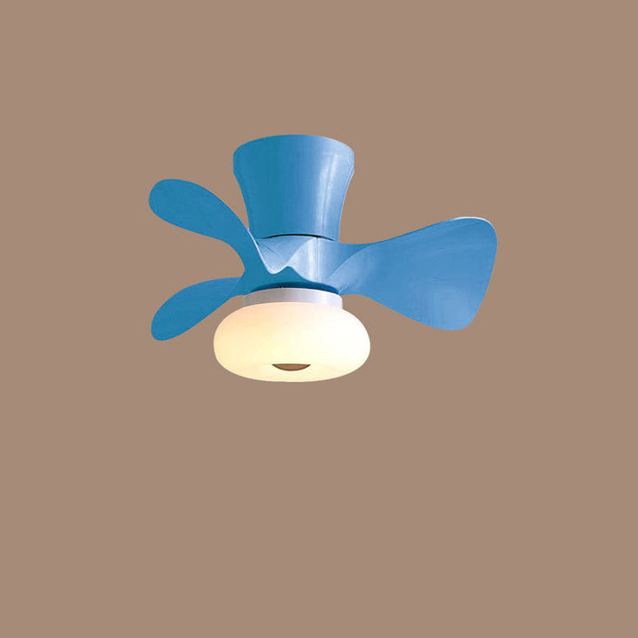 Contemporary Metal LED Ceiling Fan Light