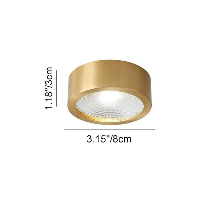 Modern Round Copper LED Flush Mount Ceiling Light