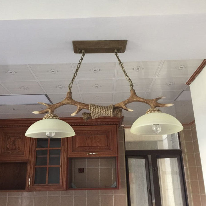 Vintage Resin 2-Light Chandelier