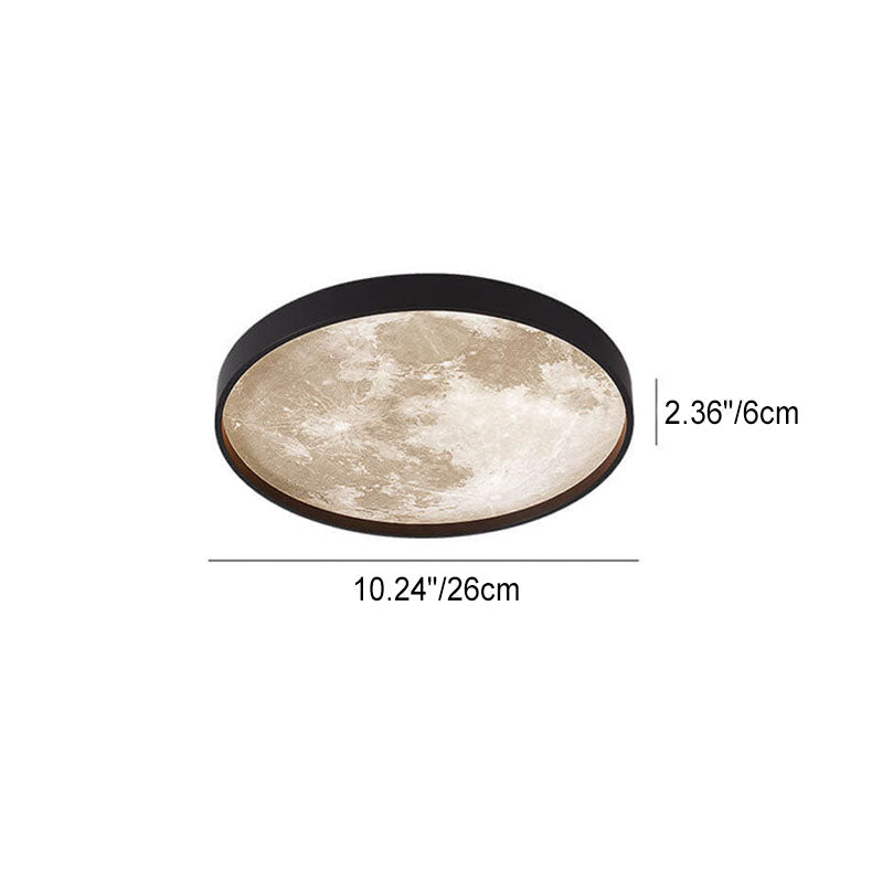 Moon Minimalist Round Acrylic LED Flush Mount Ceiling Light