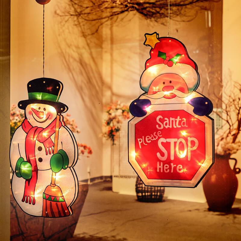 Christmas Window Suction Light Decor