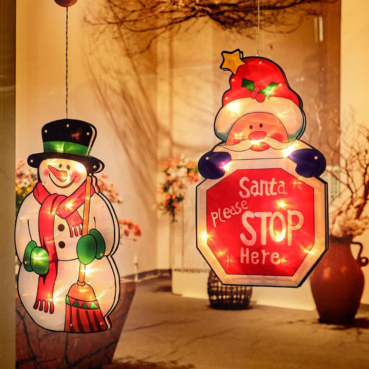 Christmas Window Suction Light Decor