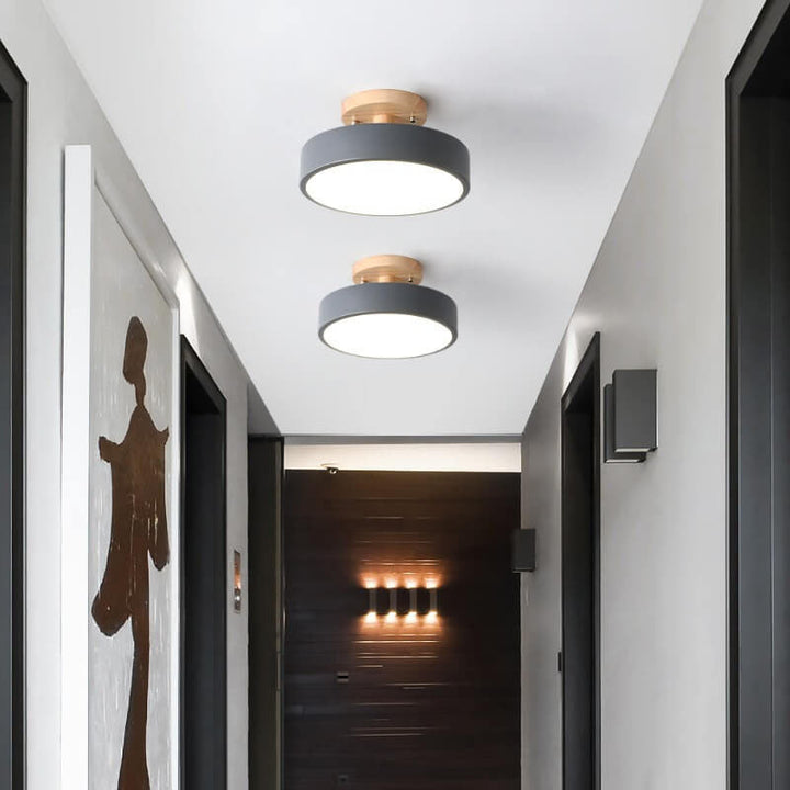 Nordic Round LED Semi-Flush Ceiling Light