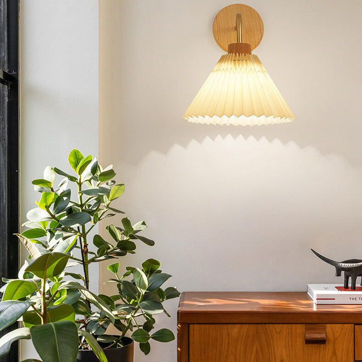 Pleated Minimalist Wall Sconce
