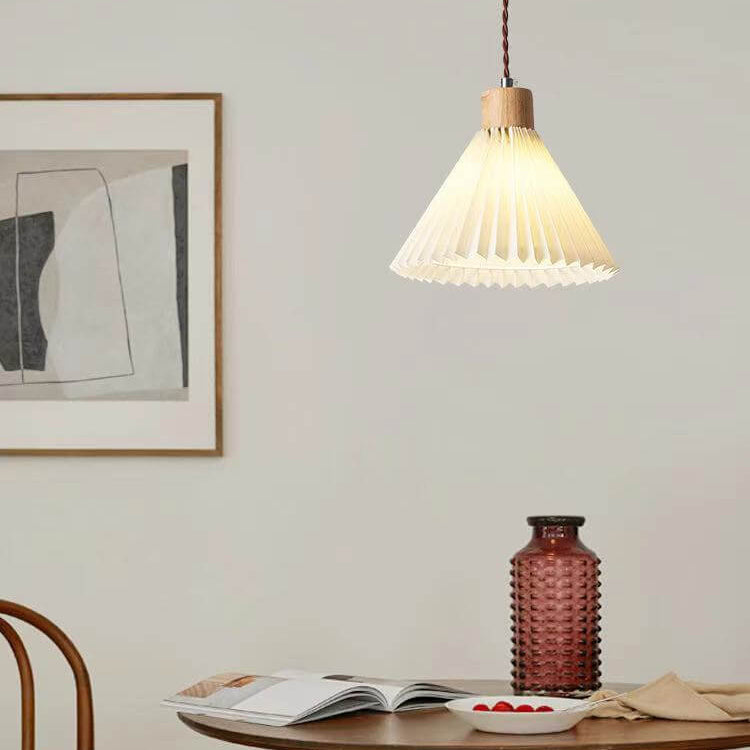 Pleated Minimalist Pendant Light