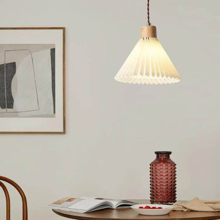 Pleated Minimalist Pendant Light