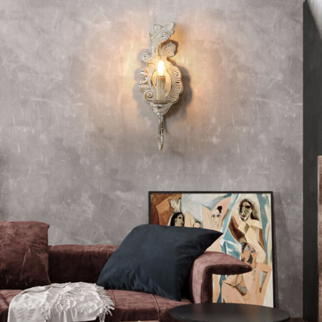 Candelabra Vintage Resin Wall Sconce