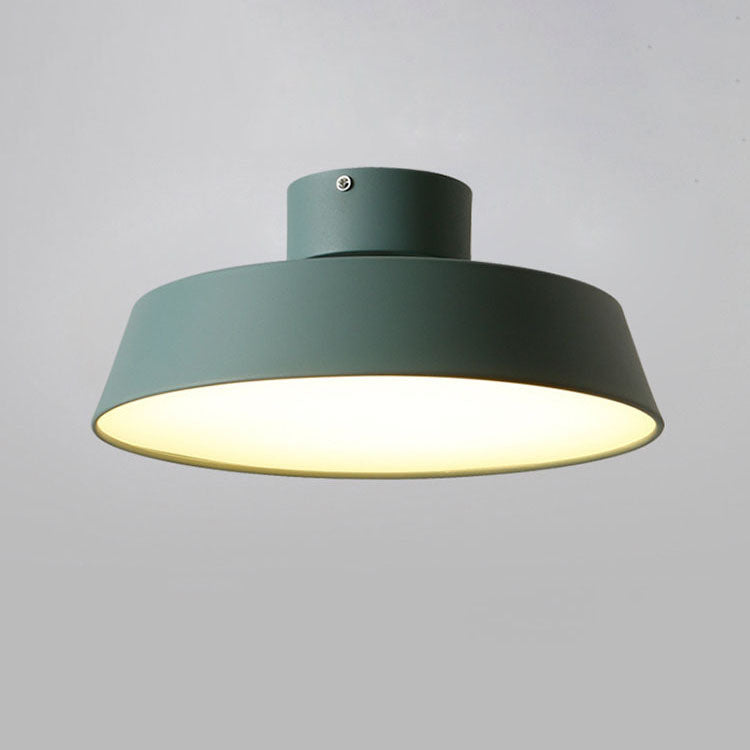 Nordic Round Iron LED Semi-Flush Ceiling Light