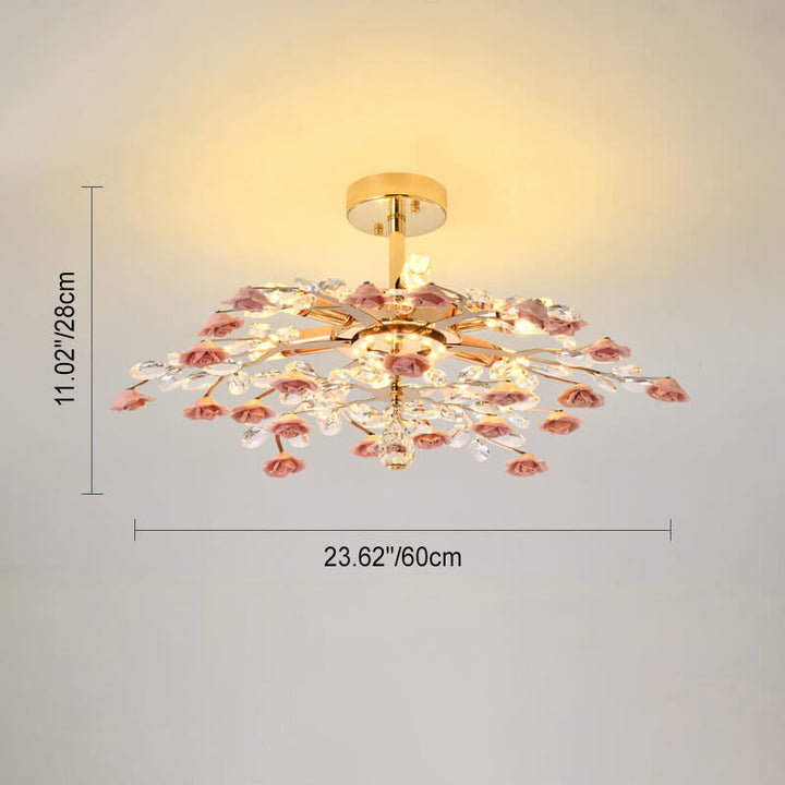 Modern Ceramic 8-Light Chandelier