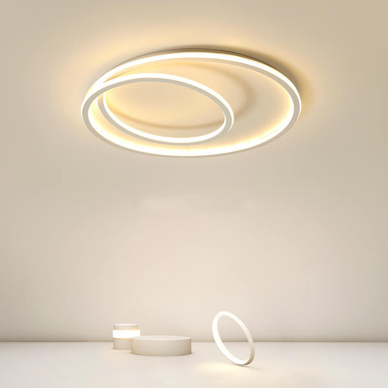 Double Minimalist LED Flush Mount Ceiling Light
