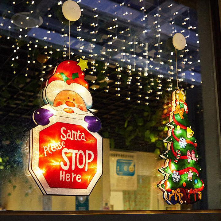 Christmas Window Suction Light Decor