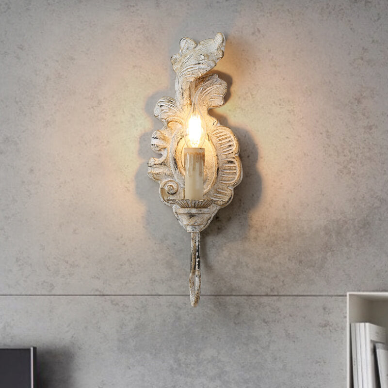 Candelabra Vintage Resin Wall Sconce