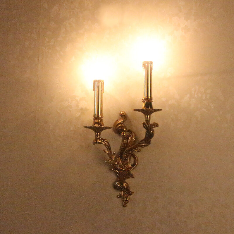 Vintage Brass 3-Light Wall Sconce